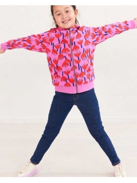 Hanna Andersson Other - Hanna Andersson Faux Shearling French Terry Hoodie Size 6-7 Sunset Tulip